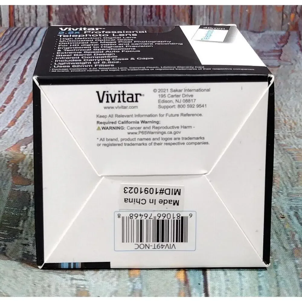 Vivitar 49mm 2.2x Professional Telephoto‎ Lens with HD Optics